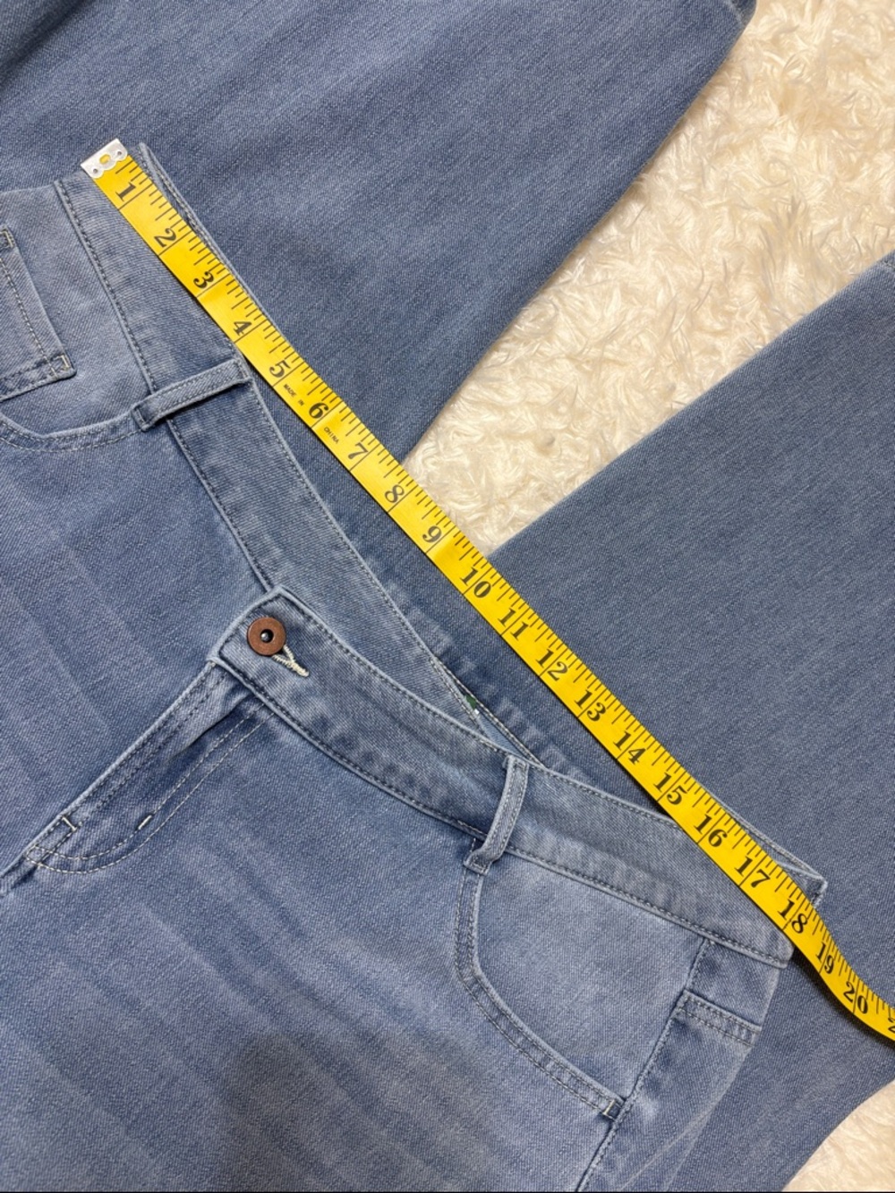 HALARA Flex Asymmetric High Waisted Light Wash Casual Baggy Jeans - Picture 8 of 9
